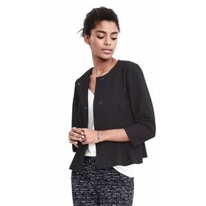 Banana Republic cropped Black Women's Blazer without a collar